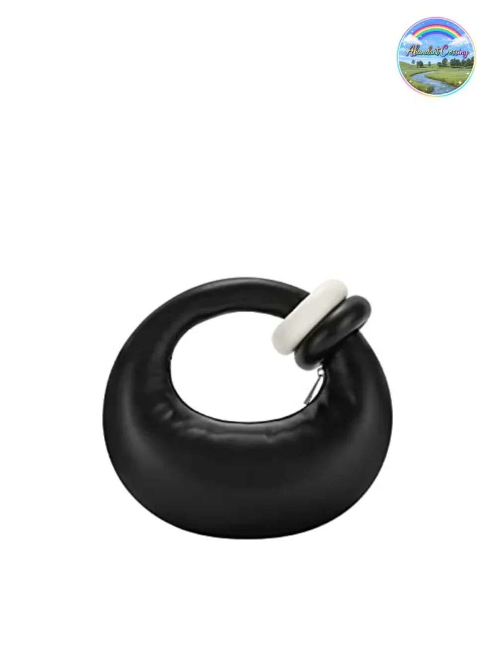 Vegan Leather Top Handle Hobo Bag with Faux Fur Accent, Fits iPhone 13 Pro Max